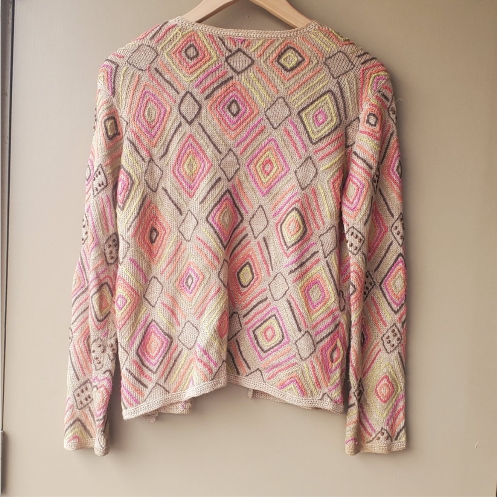 Crocheted Knit Bead Sigrid olsen Sport Cardigan - Picture 4 of 14